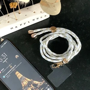 BigBen Bandoulière pour Téléphone Universelle Doré Blanc Adaptable Mixte Réglabl - Zdjęcie 1 z 1
