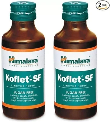 2 X Himalaya Koflet-SF Linctus | Manages Bronchitis & DRY Cough 100ML FREE SHIP - Изображение 1 из 4