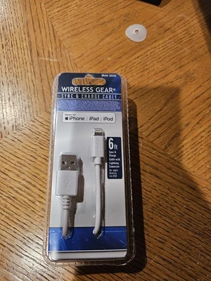 6ft Apple iPhone Sync & Charge Cord/Cable Lighting to USB Cable Wireless Gear - Image 1 of 2