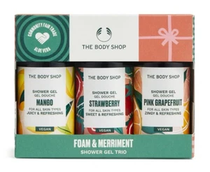 The Body Shop Trio Shower Gels Gift Mango Strawberry Pink Grapefruit NEW VEGAN - Picture 1 of 1
