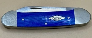 Case xx Knives Canoe Blue G-10 Satin Stainless Pocket Knife - Picture 1 of 10