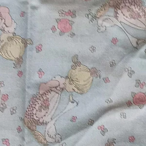 Vintage 2002 Precious Moments Fabric Spectrix 1 Yd X 44” Girl Duck Pink Roses - Picture 1 of 13