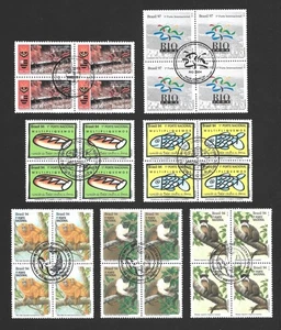 Brazil Stamps 1994 1998 Set of 10 Blocks of 4 First Day of Issue Stamps MNH - Picture 1 of 2