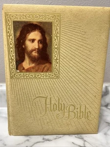 Holy Bible Fireside Family Edition; 1970; Red Letter; KJV; Large; Bonded Leather - Picture 1 of 9