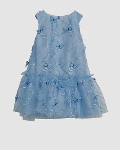 $269 Zoe Ltd Kids Girl's Sleeveless 3D Butterfly Tiered Tulle Dress Size 14 - Picture 1 of 2