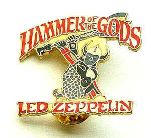 Led Zeppelin Music Group Hammer Of Gods Lapel Pin Button 1988 New NOS British? - Picture 1 of 4