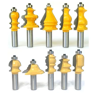 10 pc 1/2" Shank Architectural Specialty Molding Router Bit set sct-888 - Picture 1 of 12