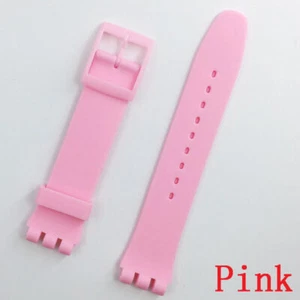Wrist Watch Band Strap For Swatch 16mm 17mm 19mm 20mm Rubber Silicone Watchband - Picture 1 of 26