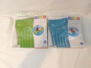 Lot of 2 each Intex Transparent Floats for Adults Green and Blue 72: x 27" - Picture 1 of 2