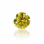 Diamant naturel jaune 0,08 ct coupe ronde fantaisie couleur profonde rare 500 $ valeur réelle