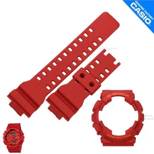 Genuine Watch Band&Bezel Casio G-Shock GA-110AC-4 Matte Red w/ Orange Letters - Picture 1 of 1