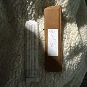 Vintage 6" Pocket Slide Rule, Charles Bruning Co. No.2401 w/Leather Case - Used - Picture 1 of 3