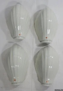 4 Vintage Art Deco Shell Ceramic Wall Sconce Lamp Shades - Picture 1 of 12