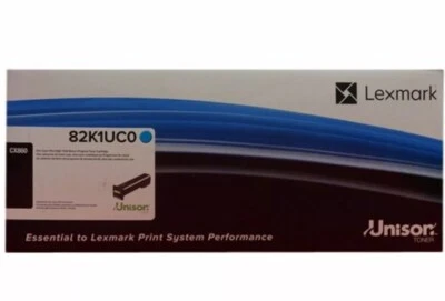 Genuine LEXMARK 82K1UC0 / CX860 Ultra High Cyan Return Cartridge New In Open Box - Image 1 of 4
