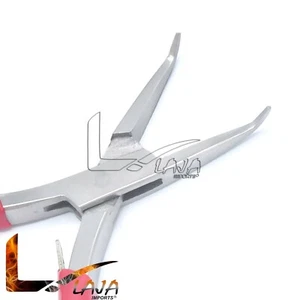 Alicates, cuentas para herramientas de joyería nariz doblada. Óptico, hacer bucles 5" mango rojo - Imagen 1 de 2