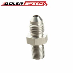 ADLERSPEED Stainless Steel AN-4 4AN To 1/8" BSP BSPP Straight Adapter Fitting - Foto 1 di 5