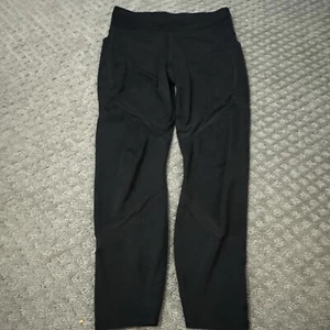 Athleta Tenacity 7/8 Tight Leggings Womens Medium M Black Mesh Panel Power-lift - Picture 1 of 6