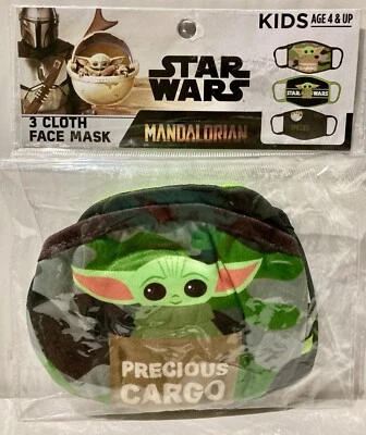 Star Wars Mandalorian 1pack, With 3pair Cloth Face Mask 😷 🆕 Age 4 And Up - Image 1 of 4