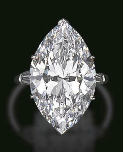 935 Argentium Silver Women Party Ring Marquise & Baguette Cut Simulated Sapphire - Image 1 of 3