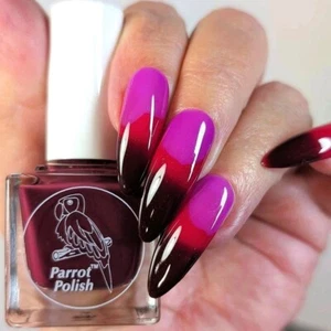 Parrot Polish Wine & Violets Thermal Nail Polish - Wine Red/Red/Purple - Picture 1 of 5