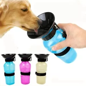 Pet Water Bottle Portable Cat Dog Drinking Travel Dispenser 500ml Capacity - Picture 1 of 14