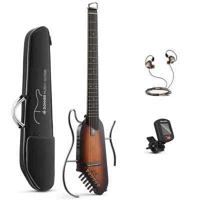 Donner HUSH™ I Acoustic Electric Travel Guitar For Silent Pratice - Image 1 of 4