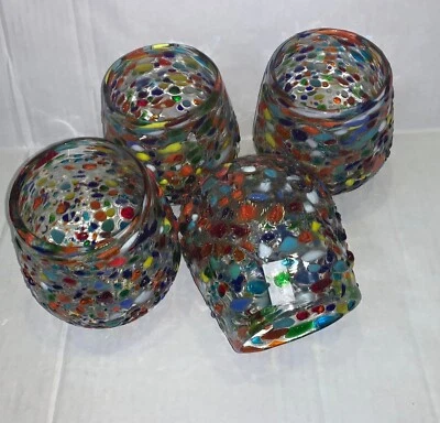 Juego de 2 copas de vino sin tallo roca y guijarro 3 oz Foto 1 de 4