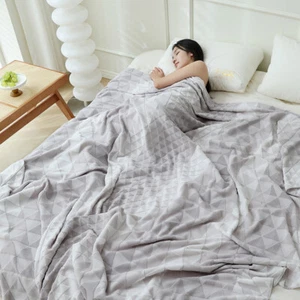 100 Cotton Towel Quilt Dyed Jacquard Air Conditioning Quilt Gradient Towel Quilt - Picture 1 of 43