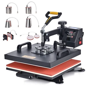 8 in 1 38x38cm Hitzepresse Heat Press Transferpresse Heißpresse T-Shirtpresse - Bild 1 von 9