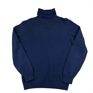 Massimo Dutti Damen Rollkragenpullover Wolle-Kaschmir-Mischung MEDIUM Navy Preppy - Bild 1 von 14