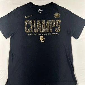 Nike Tee Baylor University Shirt 2021 NCAA "Champs" Final Four Men's XL Black - Picture 1 of 9