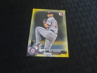 2017 Bowman Gold #43 Max Scherzer 39/50 Nationals/Tigers - Image 1 of 2