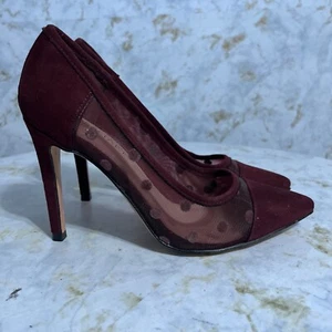 Michael Shannon Women's Size 6.5M Shoes Red Comfort Pump Fashion Event Heels - Picture 1 of 11