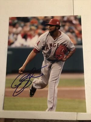 洛杉矶天使-厄文·桑塔纳签名亲笔签名 8 x 10 照片图片真品证明明星 — 第 1/4 张图片