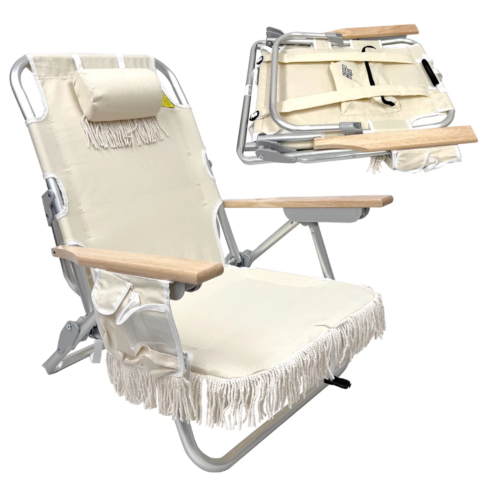 Mochila Borla Silla Playa - 5 Posiciones y Portavasos Bolsa Lateral Foto 1 de 1