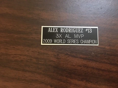 ALEX RODRIGUEZ (YANKEES) NAMEPLATE FOR SIGNED BALL CUBE Cover