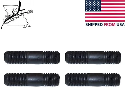 4x NEGRO Ford 8N Tractor 1x Juego de pernos colector de escape Nuevo 120 CI 2.0l Perno Foto 1 de 4