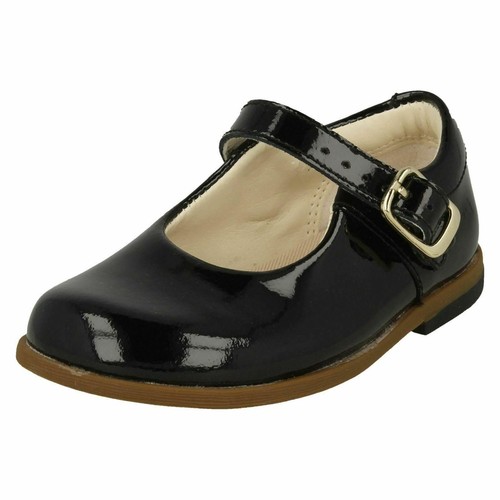 Girls Clarks Buckle Fastening Smart Shoe Drew Sky