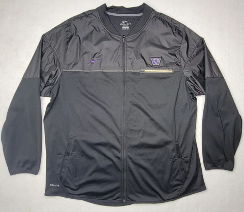 University of Washington Huskies Nike Zip Jacket Mens 3XL DriFit Windbreaker Cover