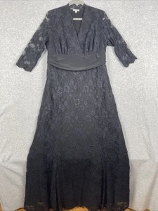 Kiyonna Black Lace Formal Gown Womens Size 1X Formal Luxury Evening Timeless - Picture 1 of 9