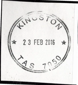 KINGSTON, TAS 7050 complete circular postmark dated 23 FEB 2016 - Picture 1 of 1