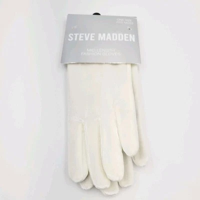 Guantes de moda Steve Madden de longitud media nuevos con etiquetas - talla única para la mayoría - blanco marfil Foto 1 de 4