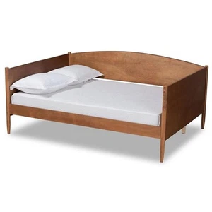 Baxton Studio Veles Ash Walnut Finished Wood Full Size Daybed - Picture 1 of 8