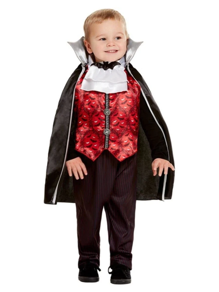 Smiffys 50798T2 Toddler Vampire Costume Boys Red Age 3-4 Years