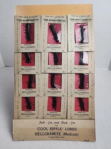 Vintage 40s Fishing Lure Store Display Hellgramite MED by Cool Ripple Priority - Picture 1 of 12