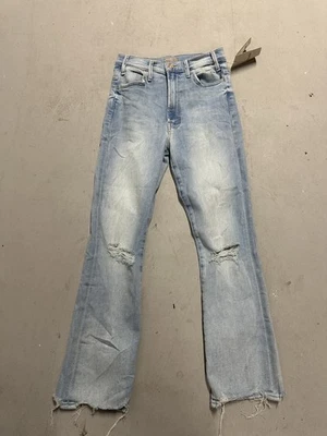 NWT Mother Jeans 26 Blue Denim Petal Plucker The Hustler Ankle Chew Distressed - Image 1 of 4