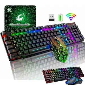 Wireless or Wired Computer PC Gaming Keyboard Mouse Combo Mechanical LED Backlit - Picture 1 of 30