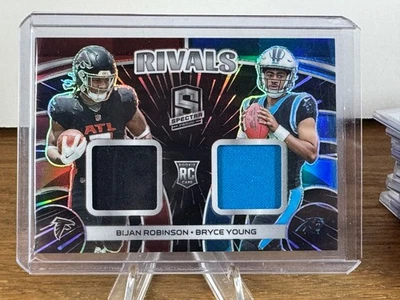 2023 Panini Spectra - Rivals Dual Patch Bijan Robinson Bryce Young /75 Silver - Image 1 of 3