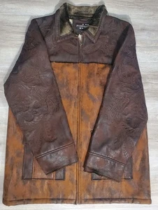 Men's Winter Jacket Coat Royal Prestige Unique Embroidered Soft Touch Lining Lg - Picture 1 of 20