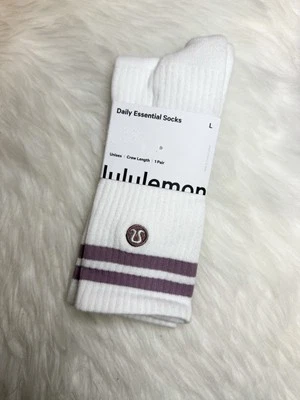 Calcetines Lululemon Daily Essential Talla L WHT LVLX Nuevos Foto 1 de 2